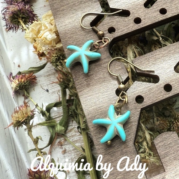 Alquimia Turquoise Starfish Earrings - Picture 1 of 1
